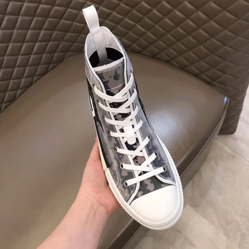 dio* b23 flowers technical canvas high-top sneaker