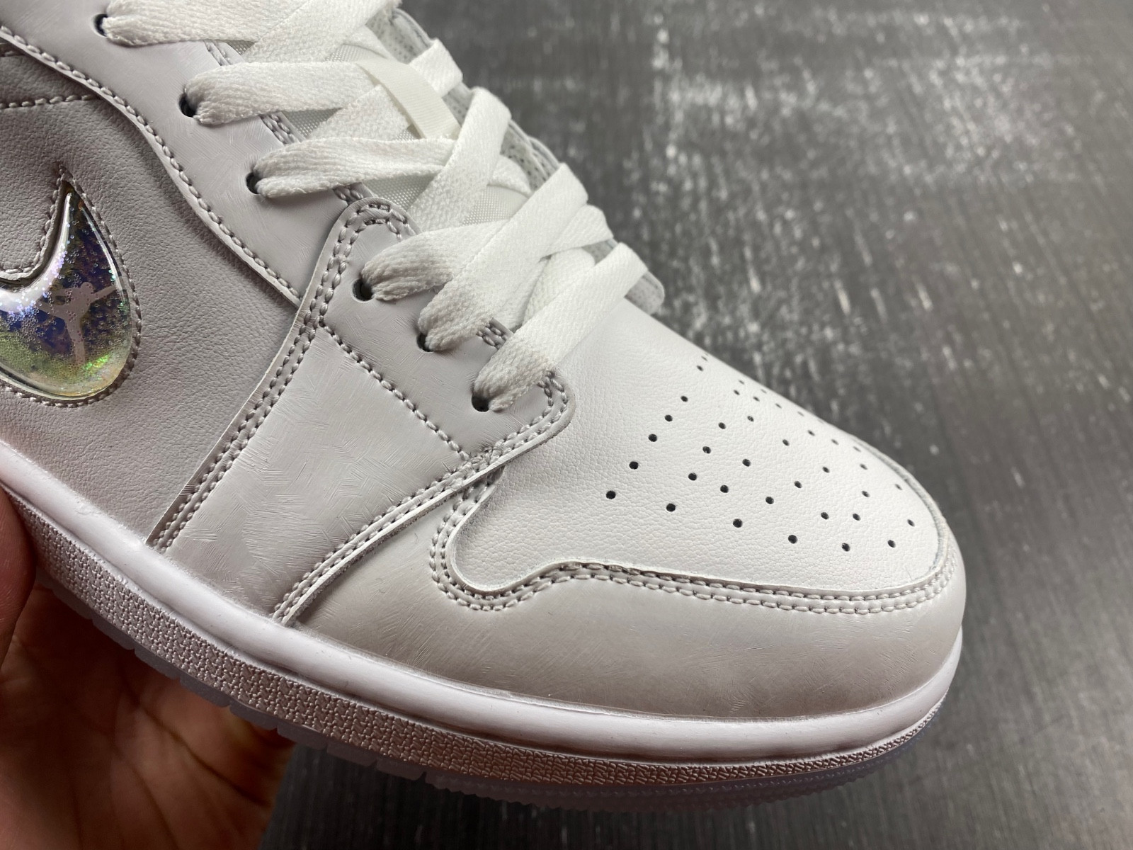 air jordan 1 low gs glitter swh fq9112-100