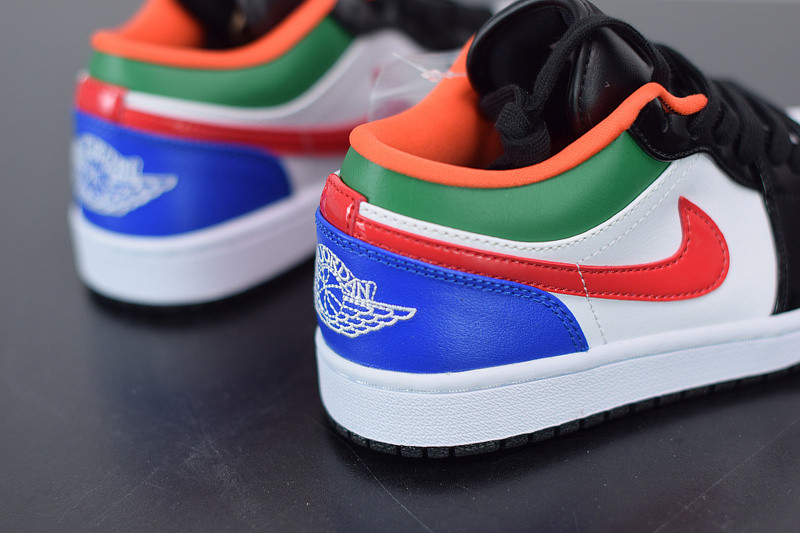 air jordan 1 low multi-color blacl toe cz4776-101