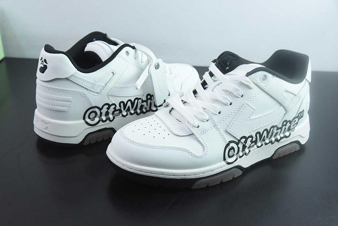 OF™ C/O VIRGIL ABLOH OUT OF OFFICE LOW-TOP LEATHER SNEAKERS ‘OOO“