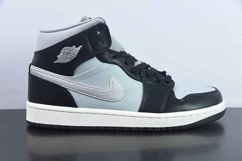 air jordan 1 mid “black Ch*0me” fb9892-002