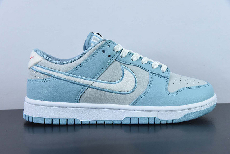 nike dunk low ''fleece swh - light blue'' fb1871-011