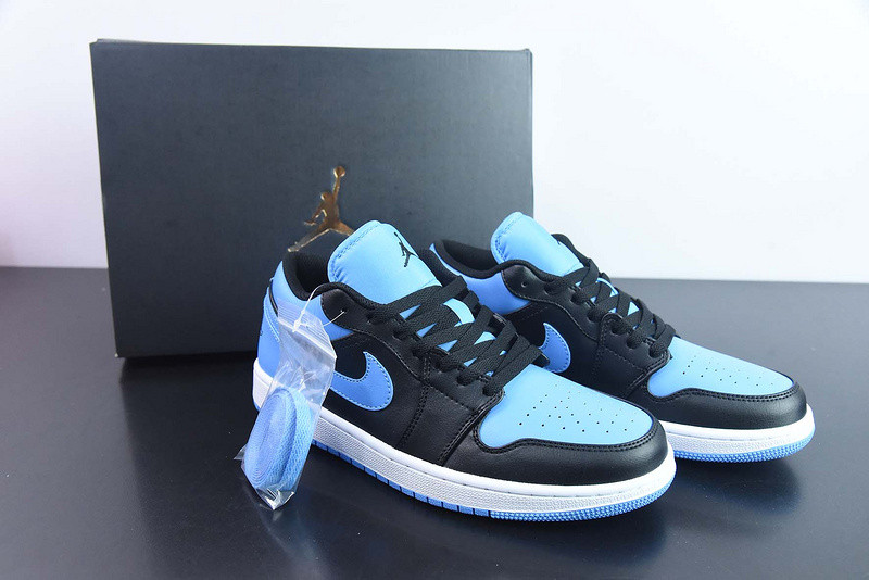 air jordan 1 low black university blue 553558-041