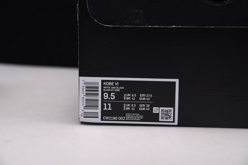 nike kobe 6 protro mambacita mamba forever cw2190-002