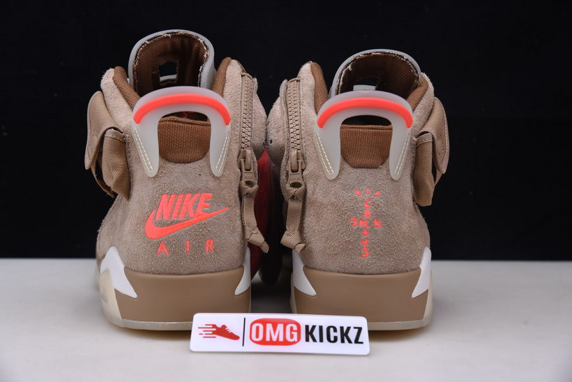 travis scott x air jordan 6 “british khaki ” dh0690-200
